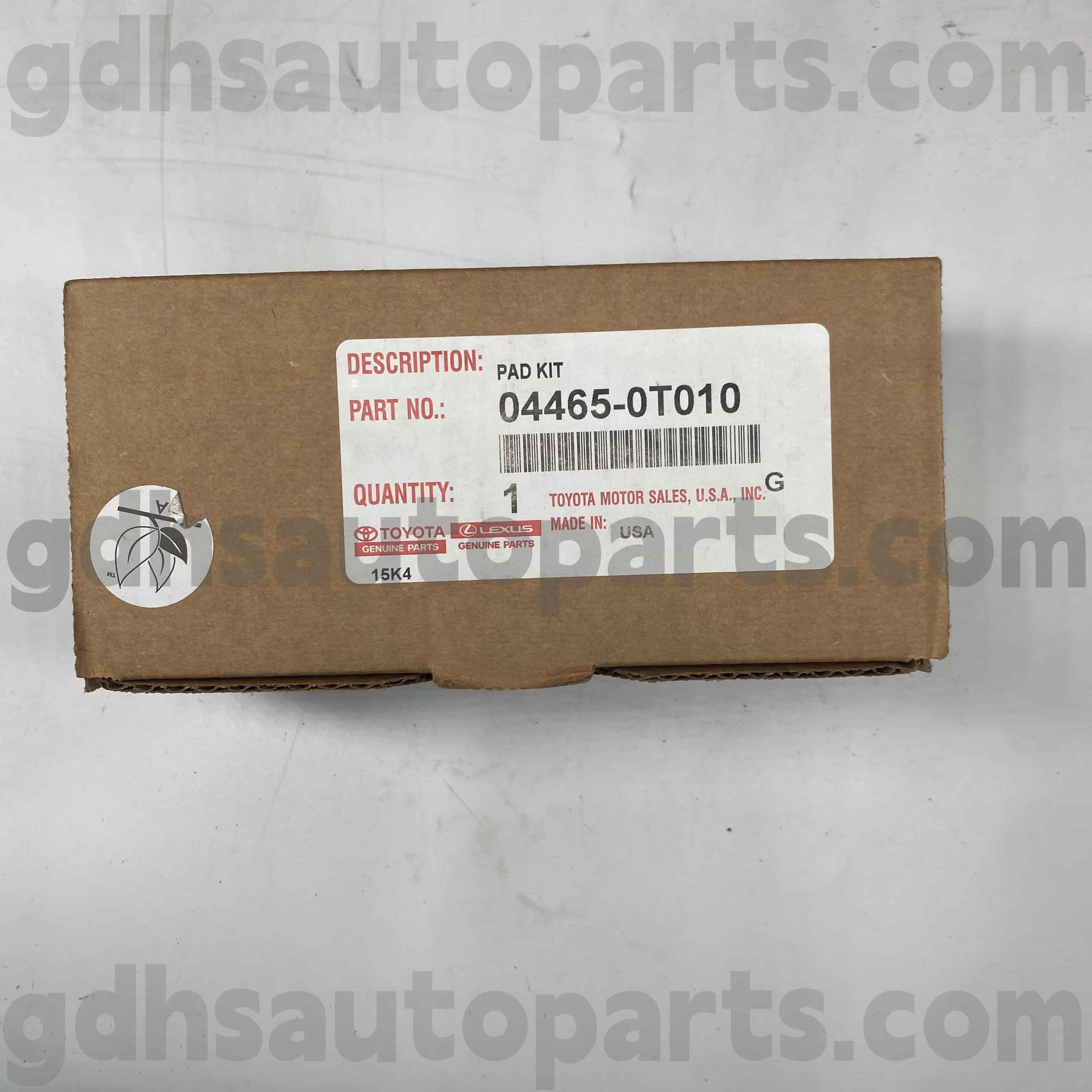 04465-0T010トヨタヴェンザシャーシのための本物の部品フロントブレーキパッドagv1＃ggv1＃