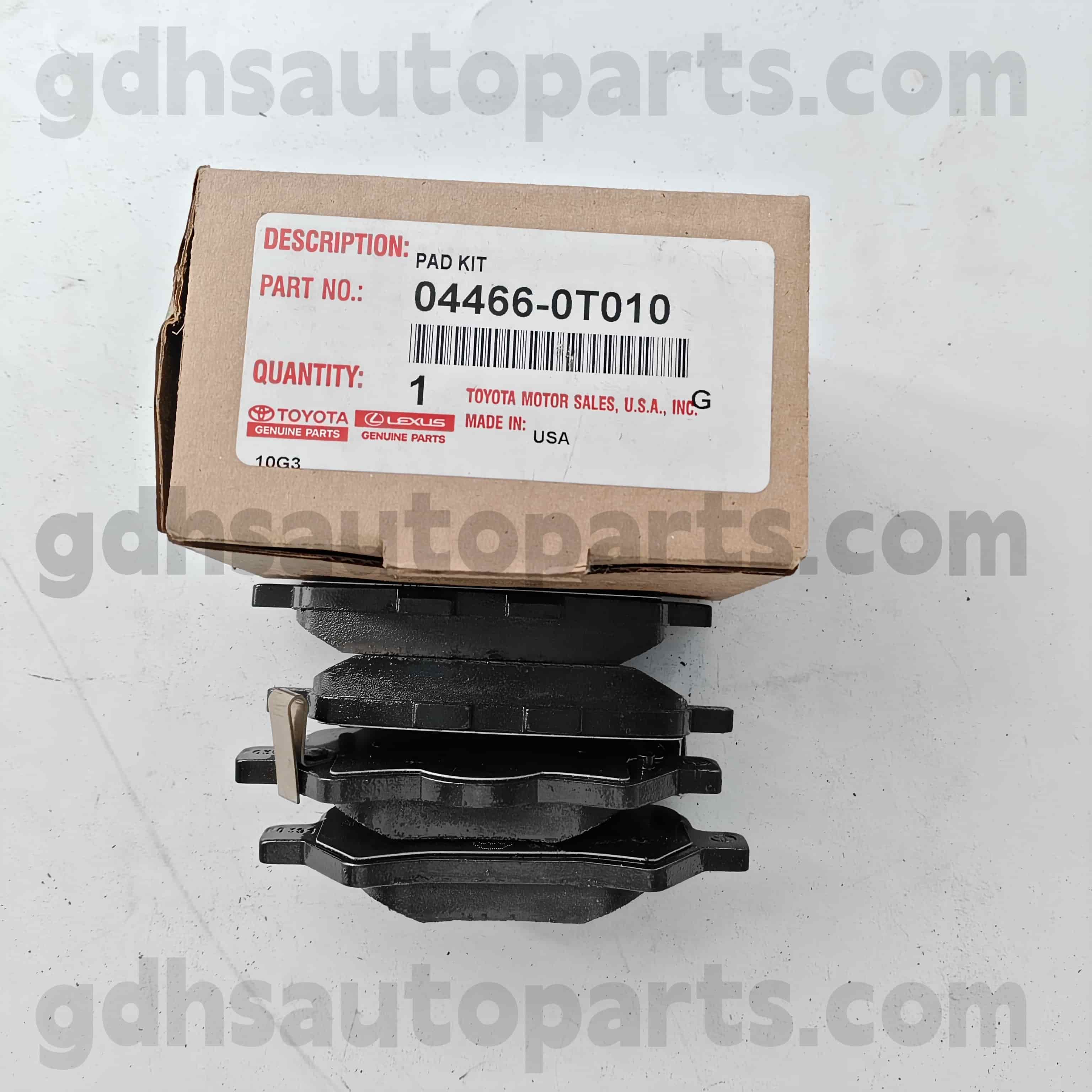 04466-0T010トヨタヴェンザシャーシのための本物の部品リアブレーキパッドAGV1＃