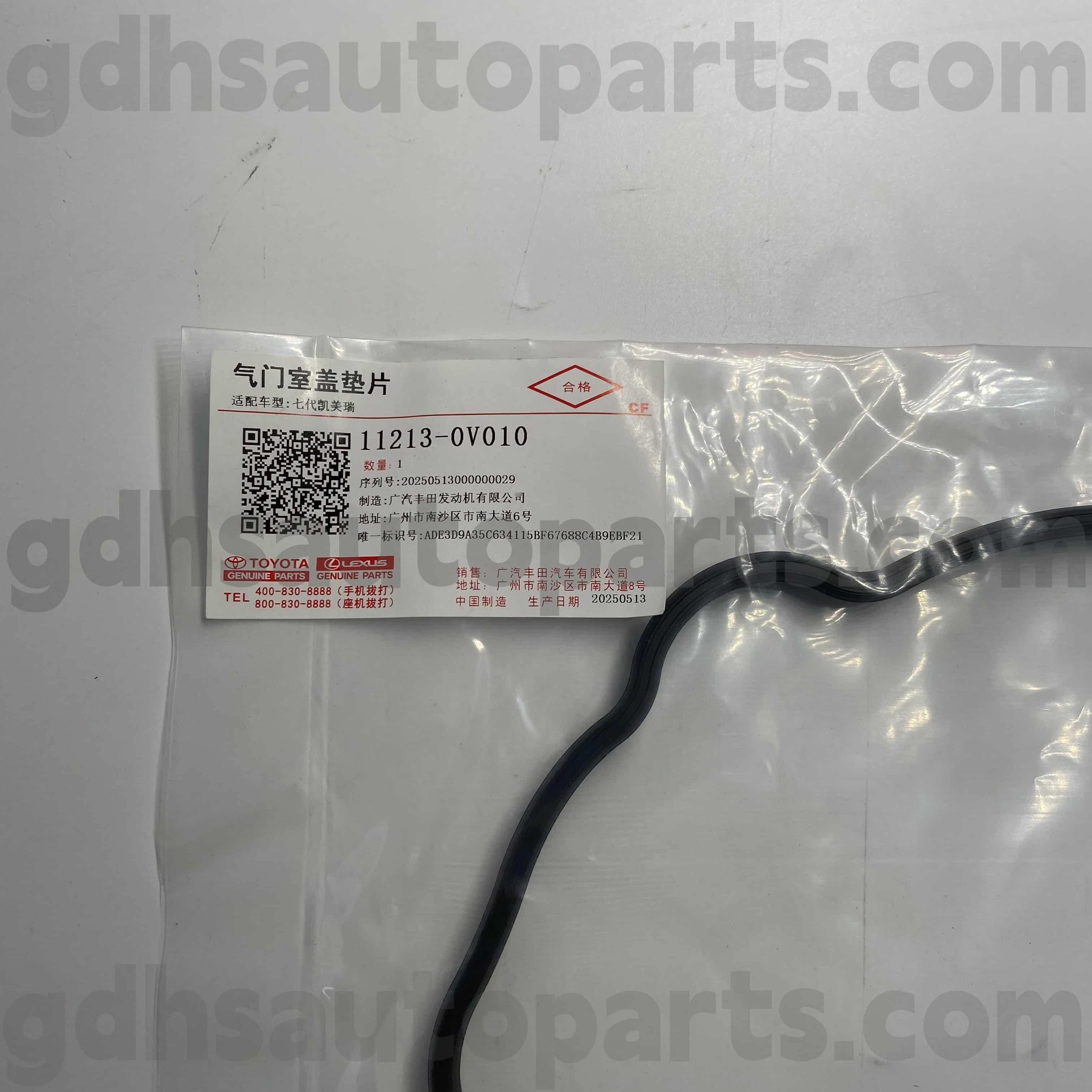 11213-0V010トヨタ本物のパーツバルブカバーカムリ/ハイブリッド用ラバーリング、RAV4シャーシNo.5Arfe..ASA44