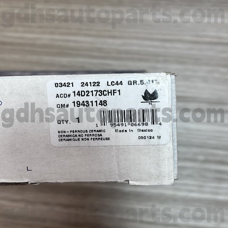 14D2173CHF1エスカレード用のACDELCOブレーキパッド19431148