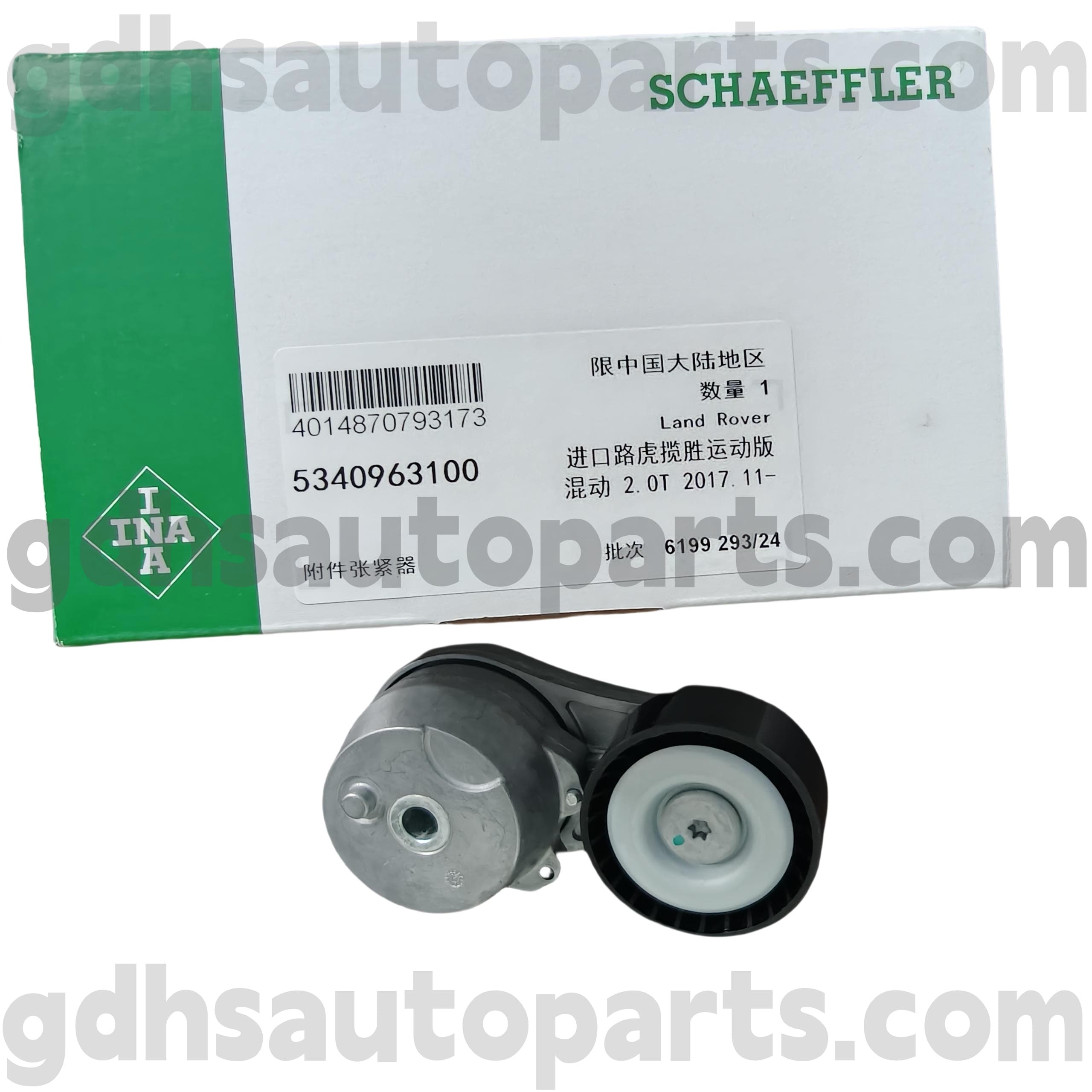5340963100 Schaeffler ina drive rover velarのドライブベルトテンショナー、新しいディフェンダー、レンジローバー、レンジローバーOE No.LR100927